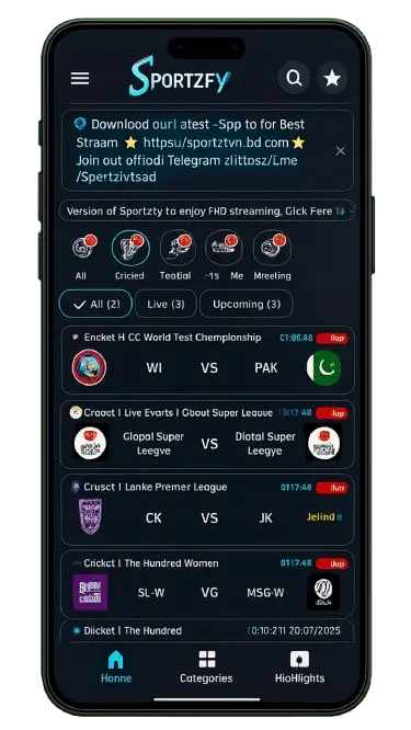 SportzFY TV 1 sportzfy TV apk on android
